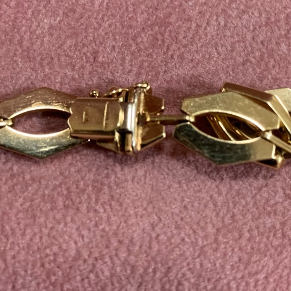 14kt ITALIAN YELLOW GOLD 16” CHOKER STYLE NECKLACE AND BRACELET SET - Picture 6 of 11